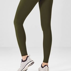 Olive green fabletics power hold leggings